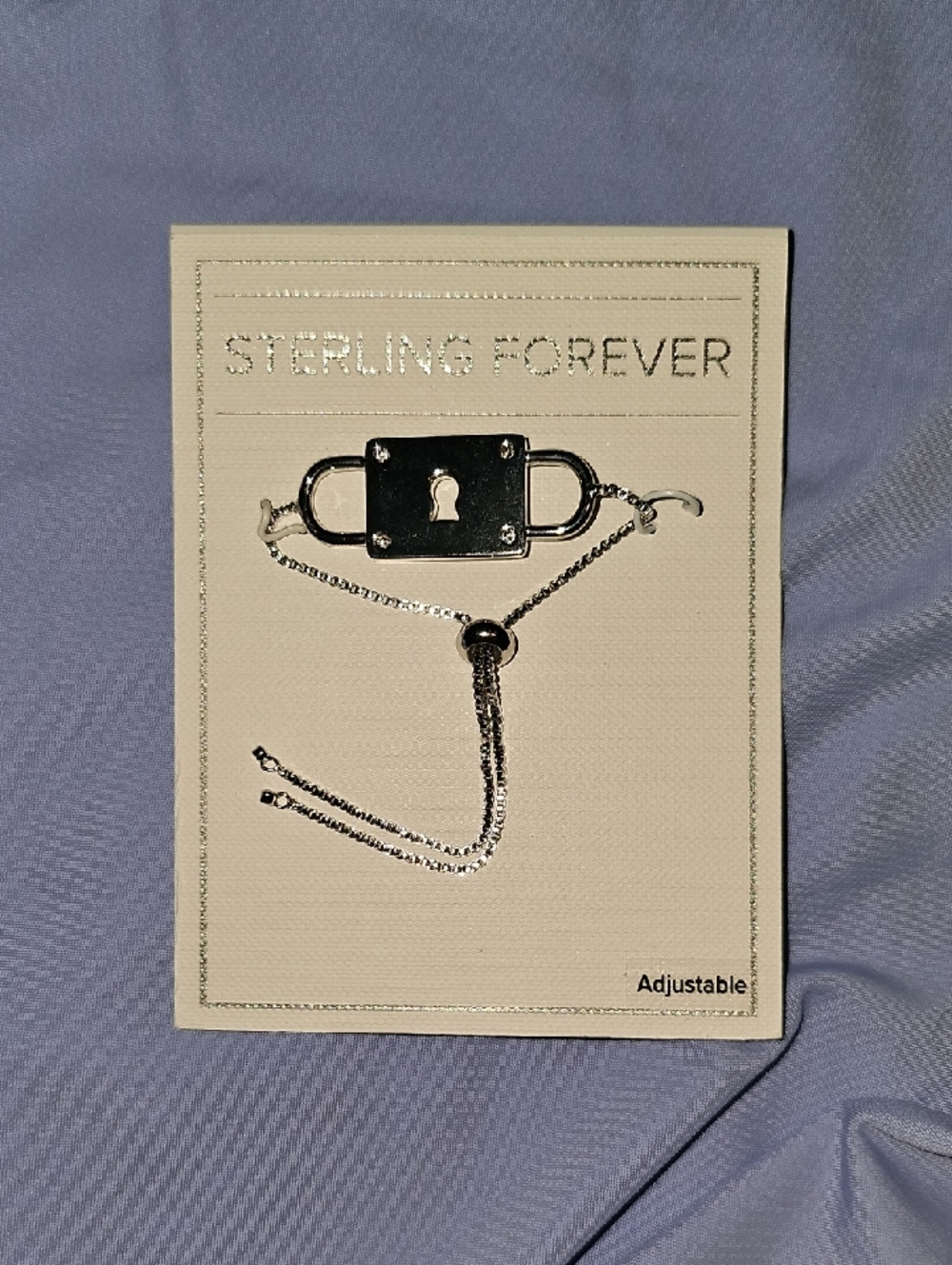 🆕️ SHINE by Sterling Forever Adjustable Double Padlock Bolo Bracelet 